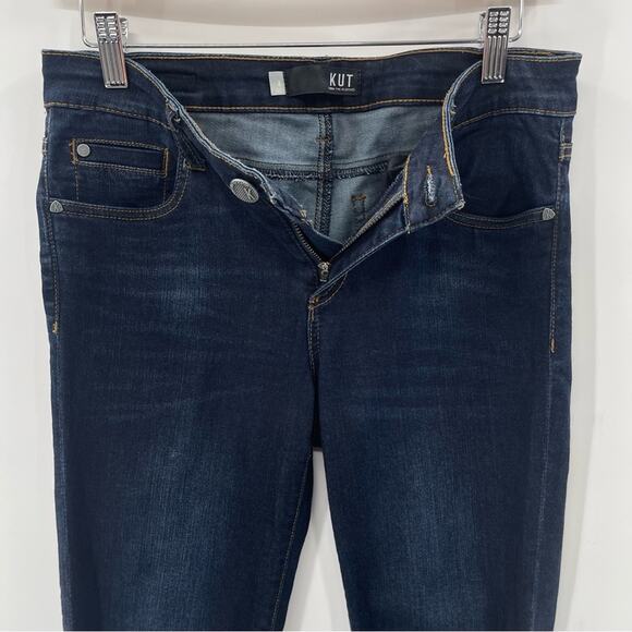 Kut From The Kloth Connie Ankle Skinny Jeans Raw Hem Size 4 Preppy Casual Boho - Picture 10 of 16